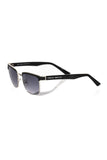 Black Metallic Fibre Men Sunglass