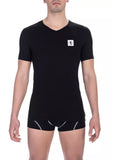 Black Cotton Men's V-Neck T-Shirt
