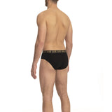 Black Cotton Men's Briefs Pair