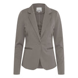 Beige Polyester Blazer