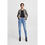 Beige Polyester Blazer