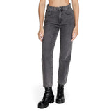 Gray Cotton Mom Jean