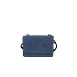 Blue Polyester Crossbody Bag