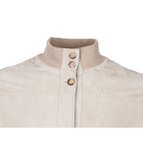 Beige Calfskin Men Jacket