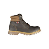 Brown Polyester Men Boot