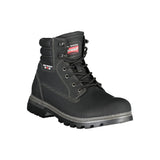 Black Polyester Men Boot