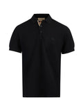 Black Cotton Collared Polo Shirt
