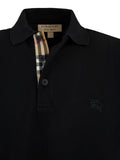 Black Cotton Collared Polo Shirt