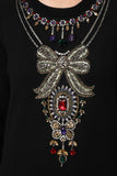 Black Cashmere Crystal Embellished Sweater