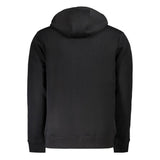 Black Cotton Men Sweater Hoodie