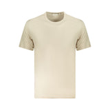 Beige Cotton Men T-Shirt