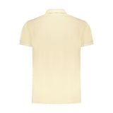 Beige Cotton Men Polo Shirt