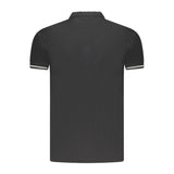 Black Cotton Men Polo Shirt