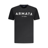 Black Cotton Men T-Shirt