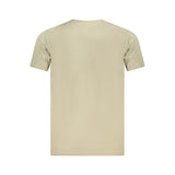 Beige Cotton Men T-Shirt
