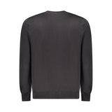 Black Cotton Men Sweater