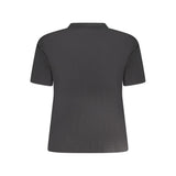 Black Cotton Women T-Shirt