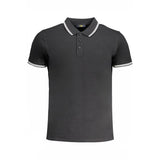 Black Cotton Polo Shirt