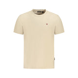 Beige Cotton Men T-Shirt