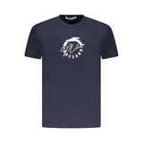 Blue Cotton Men T-Shirt