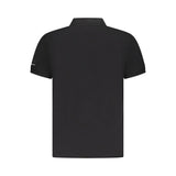 Black Cotton Men Polo Shirt