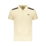 Beige Cotton Men Polo Shirt