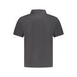 Black Cotton Men Polo Shirt