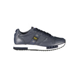 Blue Leather Men Sneaker