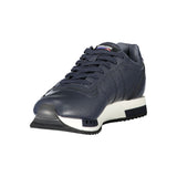 Blue Leather Men Sneaker