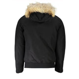 Black Cotton Men Jacket