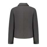 Black Polyester Jackets & Coat