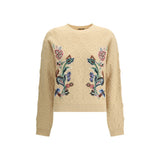 Floral embroidery Sweater
