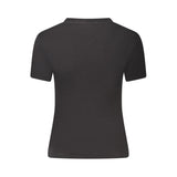 Black Cotton Women T-Shirt