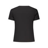 Black Cotton Women T-Shirt