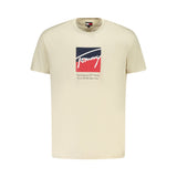 Beige Cotton Men T-Shirt