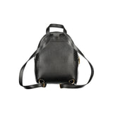Black Leather Women Backpack