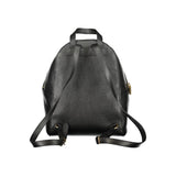 Black Leather Women Backpack