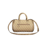 Beige Polyethylene Women Handbag