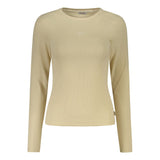 Beige Cotton Women T-Shirt