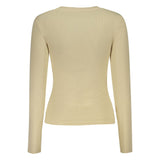 Beige Cotton Women T-Shirt
