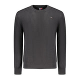 Black Cotton Men Sweater