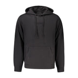 Black Cotton Men Hoodie