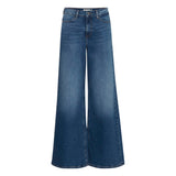 Blue Cotton Bootcut Jean