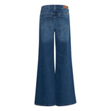 Blue Cotton Bootcut Jean