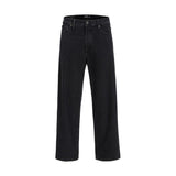 Black Cotton Relaxed Fit Jean