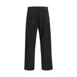 Black Cotton Relaxed Fit Jean