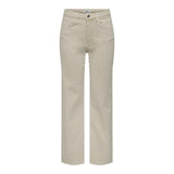 Beige Cotton Relaxed Fit Jean