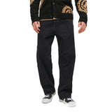 Black Cotton Relaxed Fit Jean