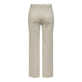 Beige Cotton Relaxed Fit Jean