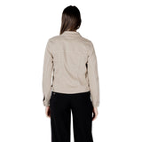 Beige Cotton Jackets & Coat